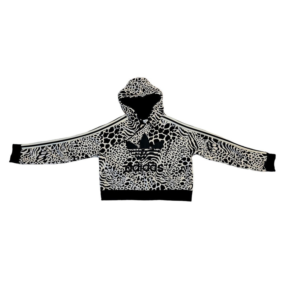 Adidas Leopard print hoodie Jacket XS. Animal prints Croptop. Active. Sporty.